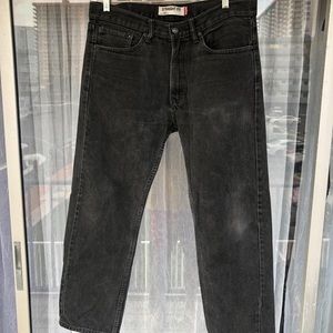 Levi’s 505 straight fit black jeans